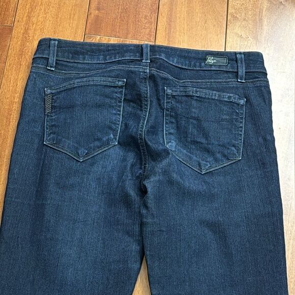 Paige Lou Lou Mid Rise Blue Skinny Flare Full Length Stretch Denim Jeans Size 29 - Picture 5 of 13